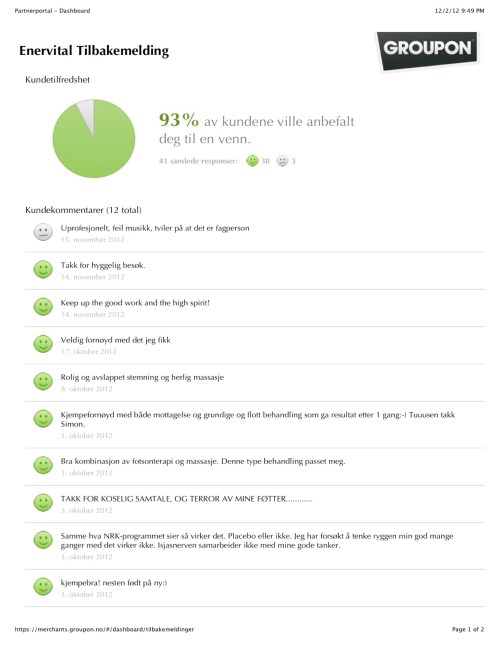 93% customer satisfaction